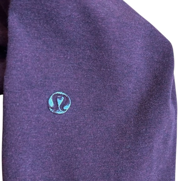 Lululemon Wunder Under Crop II *Cotton (Roll Down)Heathered Bordeaux Drama-Size4 - Picture 12 of 15